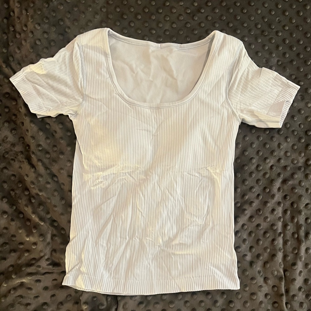 LULULEMON Ebb to Street Light Blue Top
